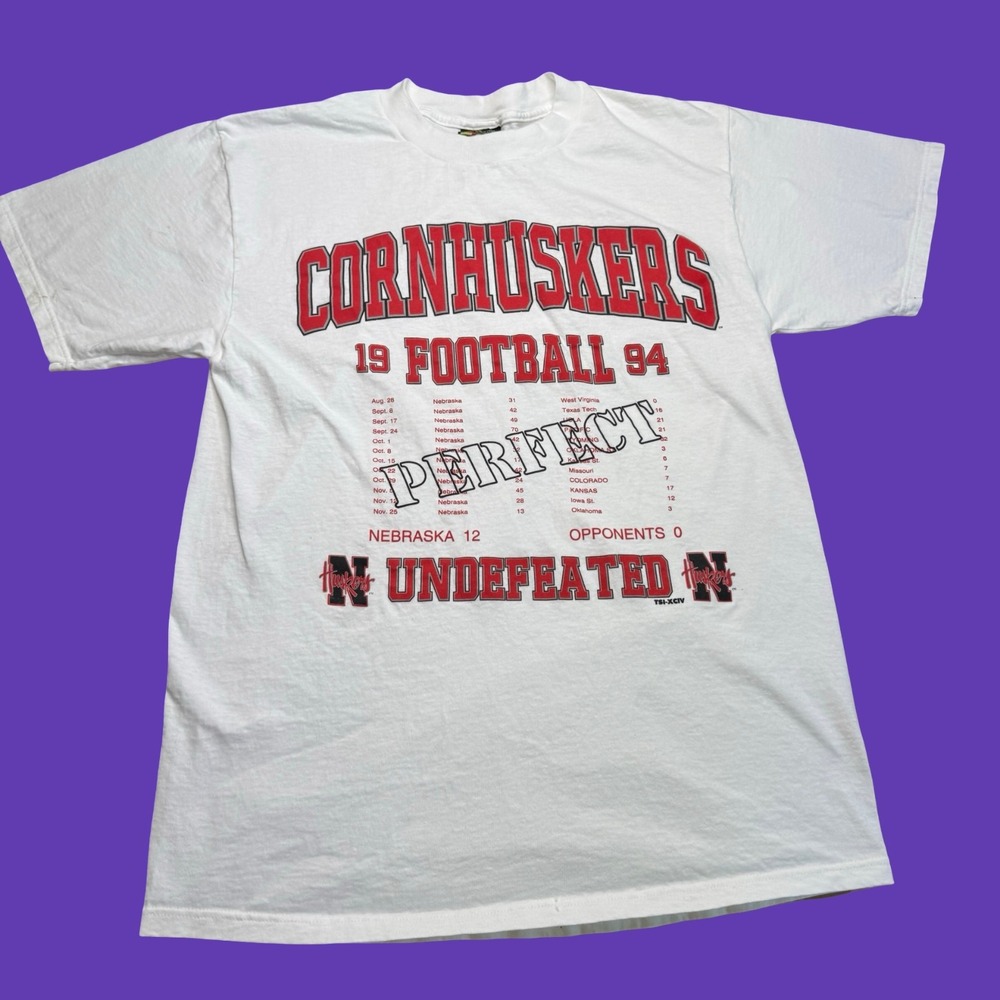 1994 Nebraska Cornhuskers T Shirt Large National Champions Football Vintage